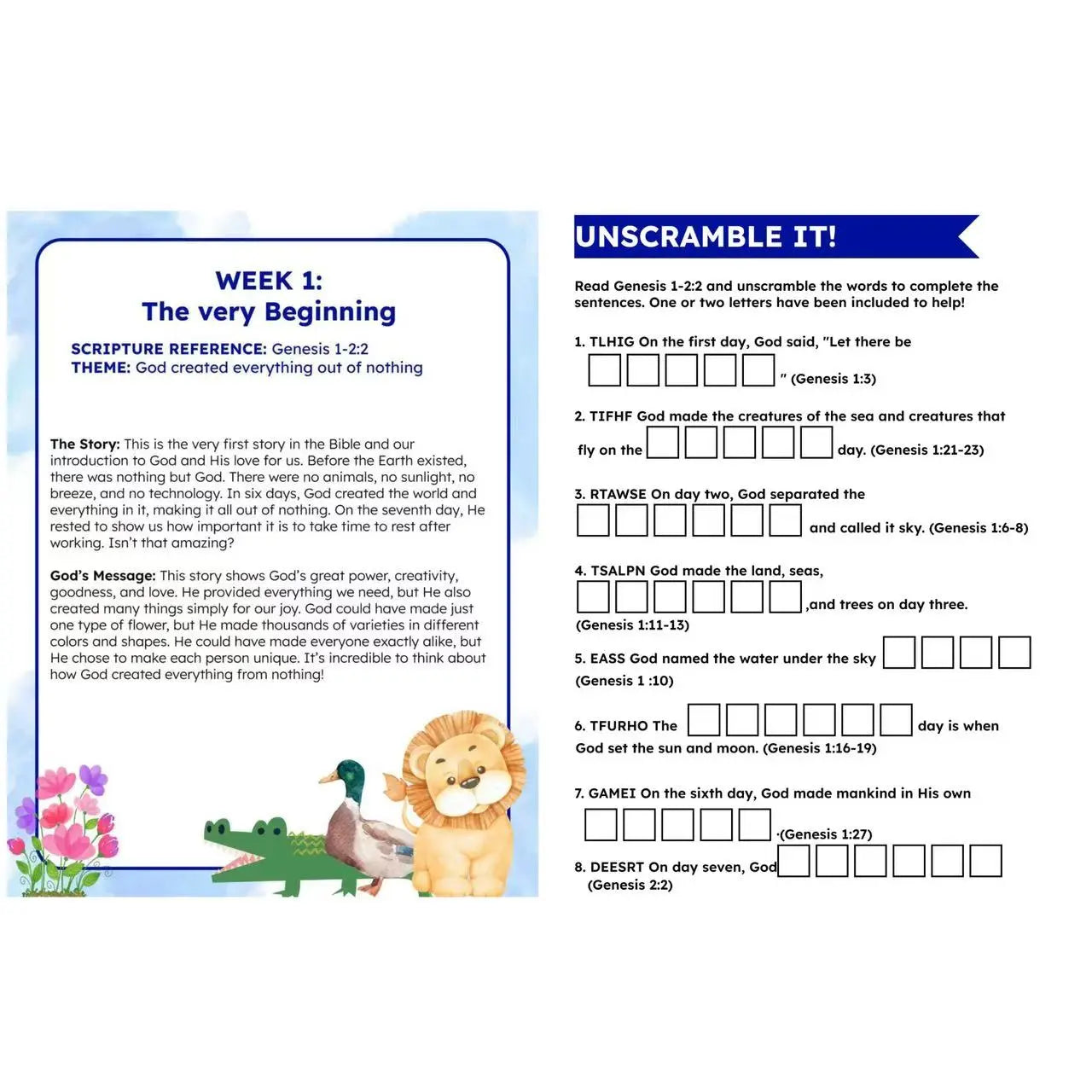 Bible Study Workbook for Kids